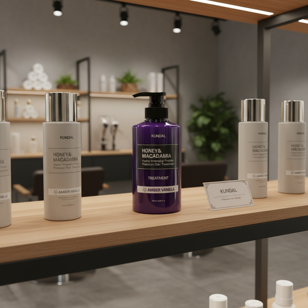 Kundal Honey&Macadamia Treatment - Hydro-intenzivní proteinová kůra na vlasy s vůní AMBER VANILLA - 500 ml