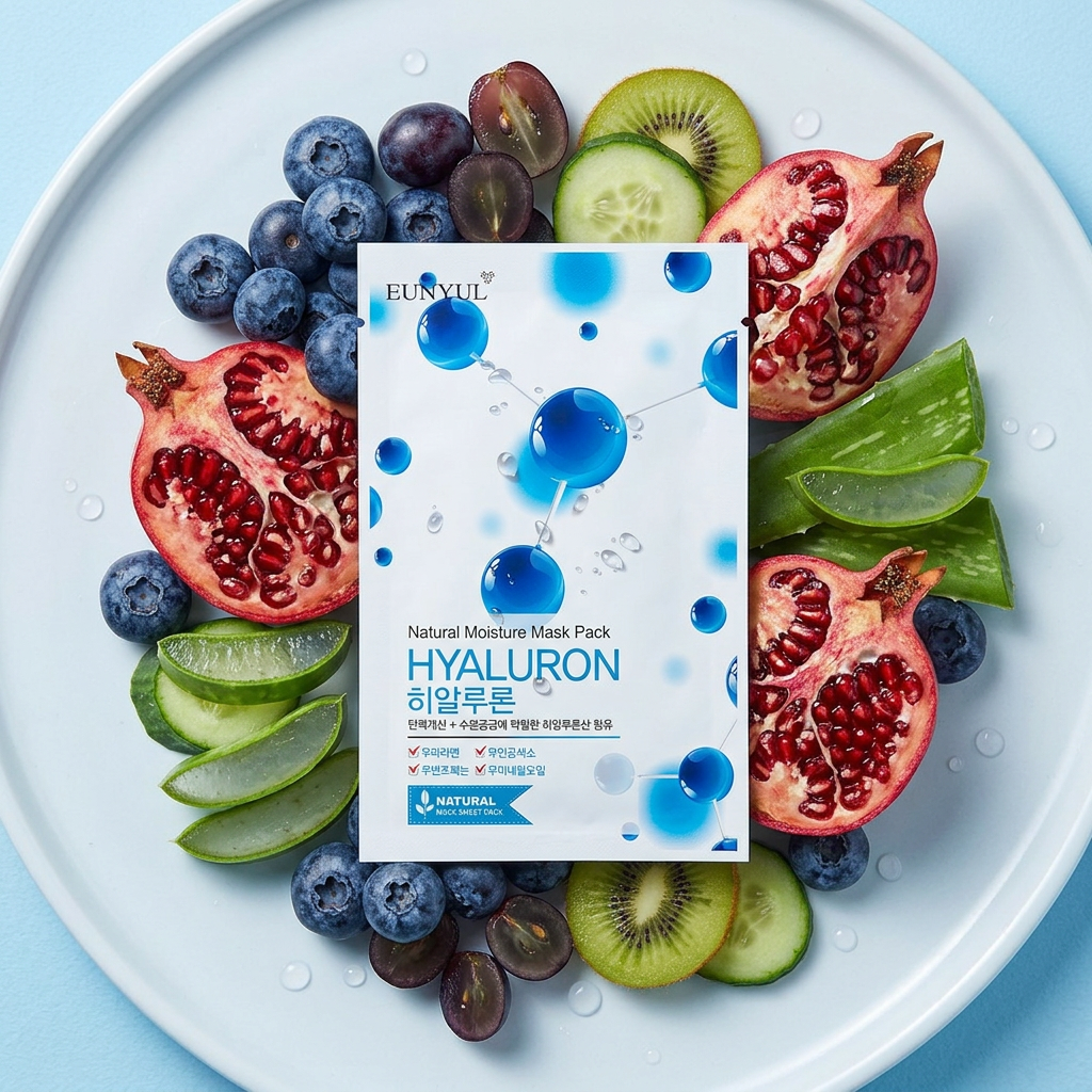 EUNYUL - Natural Moisture Mask - Plátýnková maska s kyselinou hyaluronovou - 22 ml