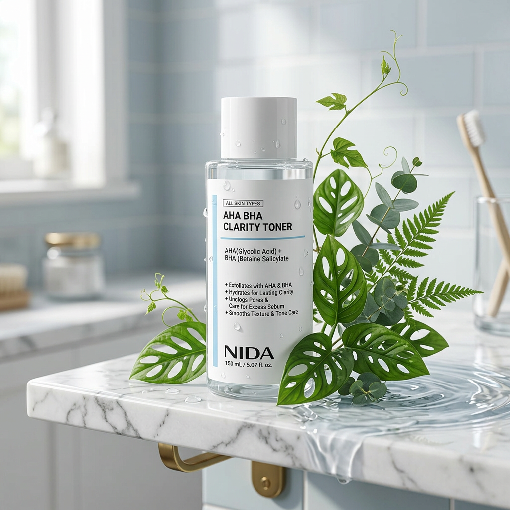 NIDA - AHA BHA Clarity Toner - Čisticí a zklidňující tonikum s AHA a BHA kyselinami - 150 ml