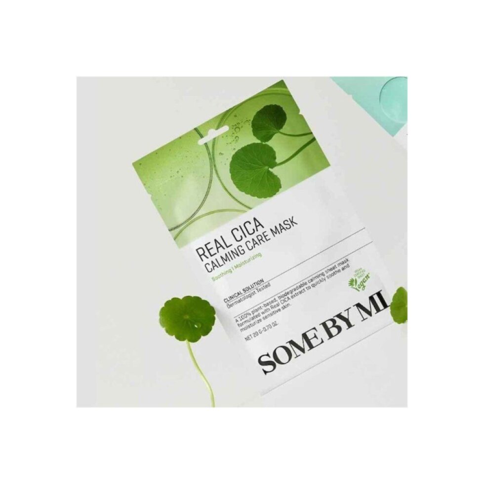SOME BY MI - Real Cica Calming Care Mask - Zklidňující textilní maska s centellou - 20 g