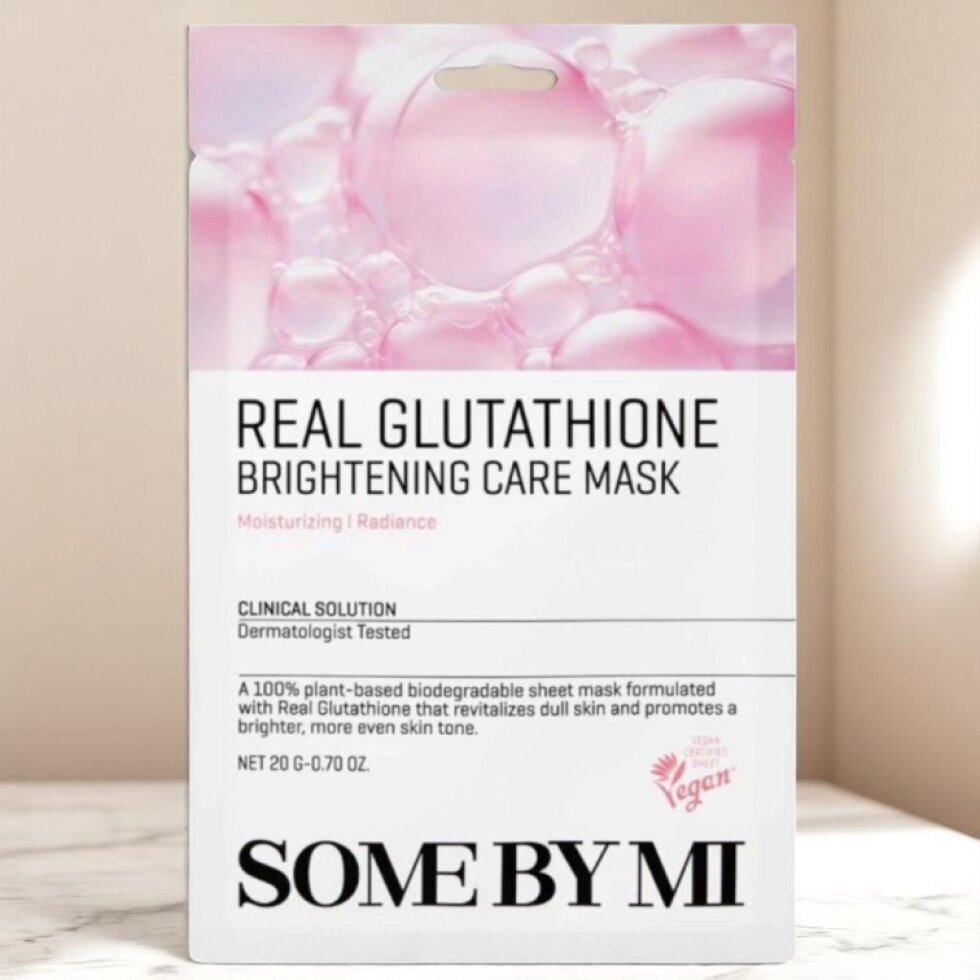 SOME BY MI - Real Glutathione Brightetening Care Mask - Rozjasňující textilní maska - 20 g