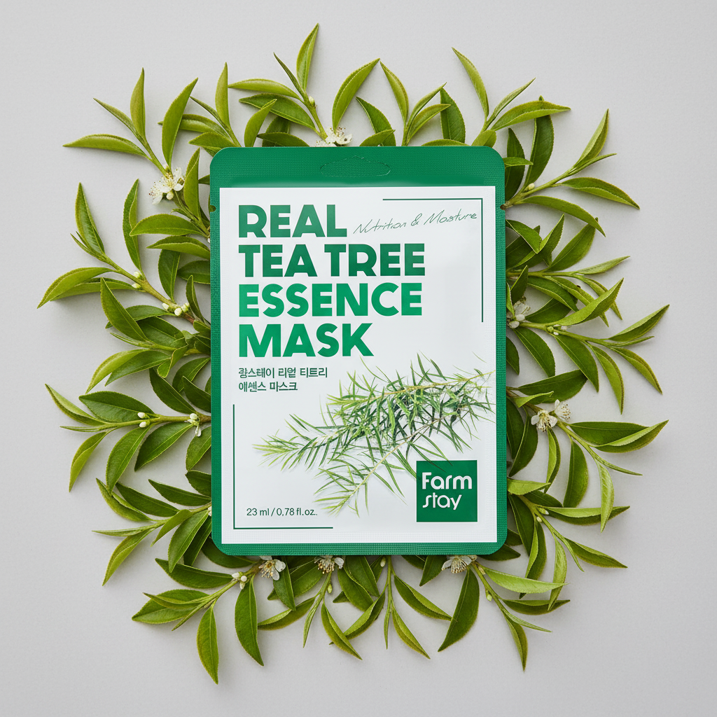 Farm Stay - Real Tea Tree Essence Mask - Zklidňující plátýnková maska Tea Tree - 1 ks