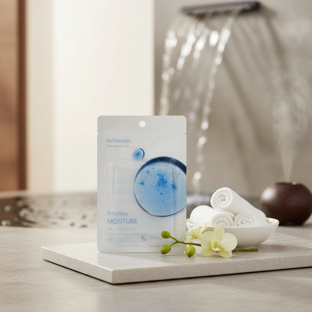 MIXSOON - Daily Mask Pack Saturday Moisture - Hydratační plátýnková maska s kyselinou hyaluronovou a panthenolem - 20 ml