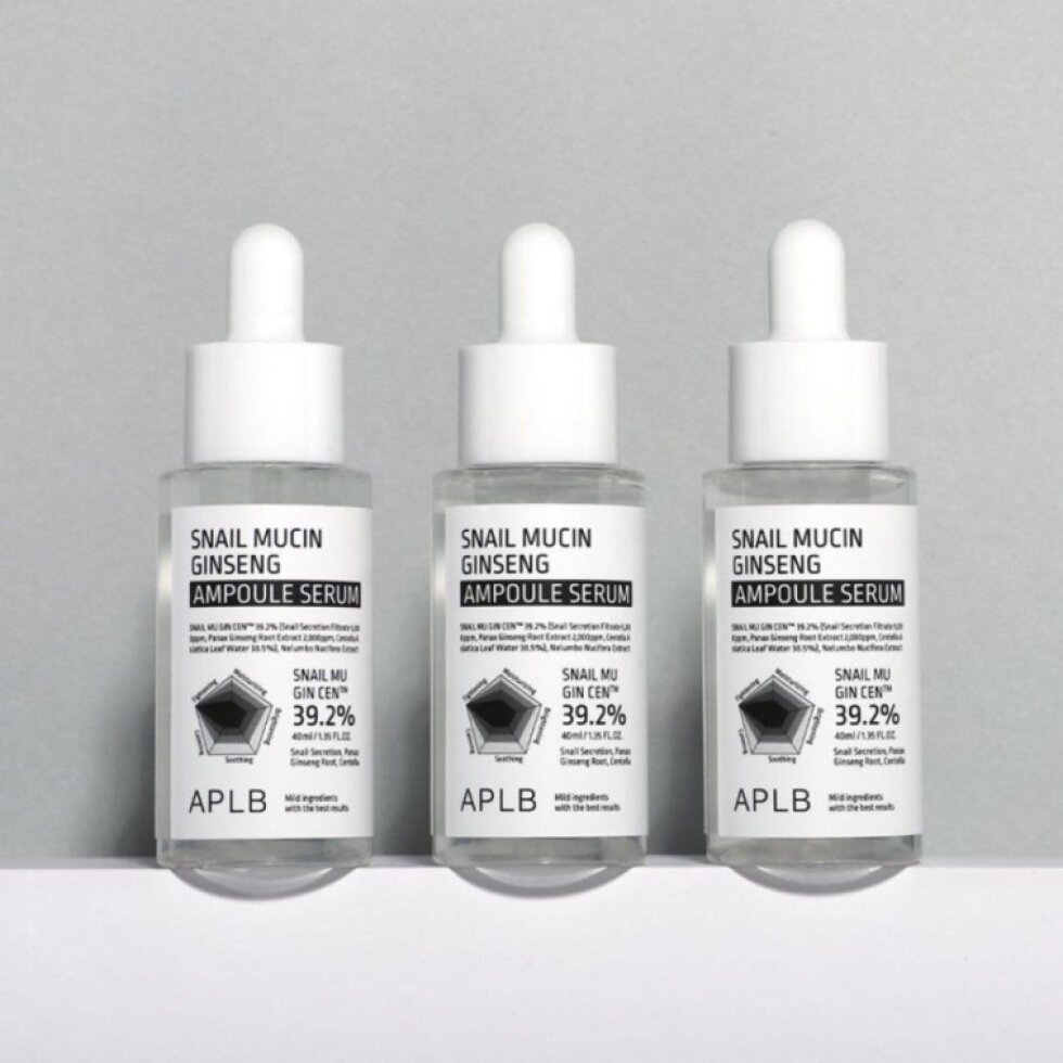 APLB - Snail Mucin Ginseng Ampoule Serum - Omlazující sérum s ženšenem a šnečím mucinem - 40 ml