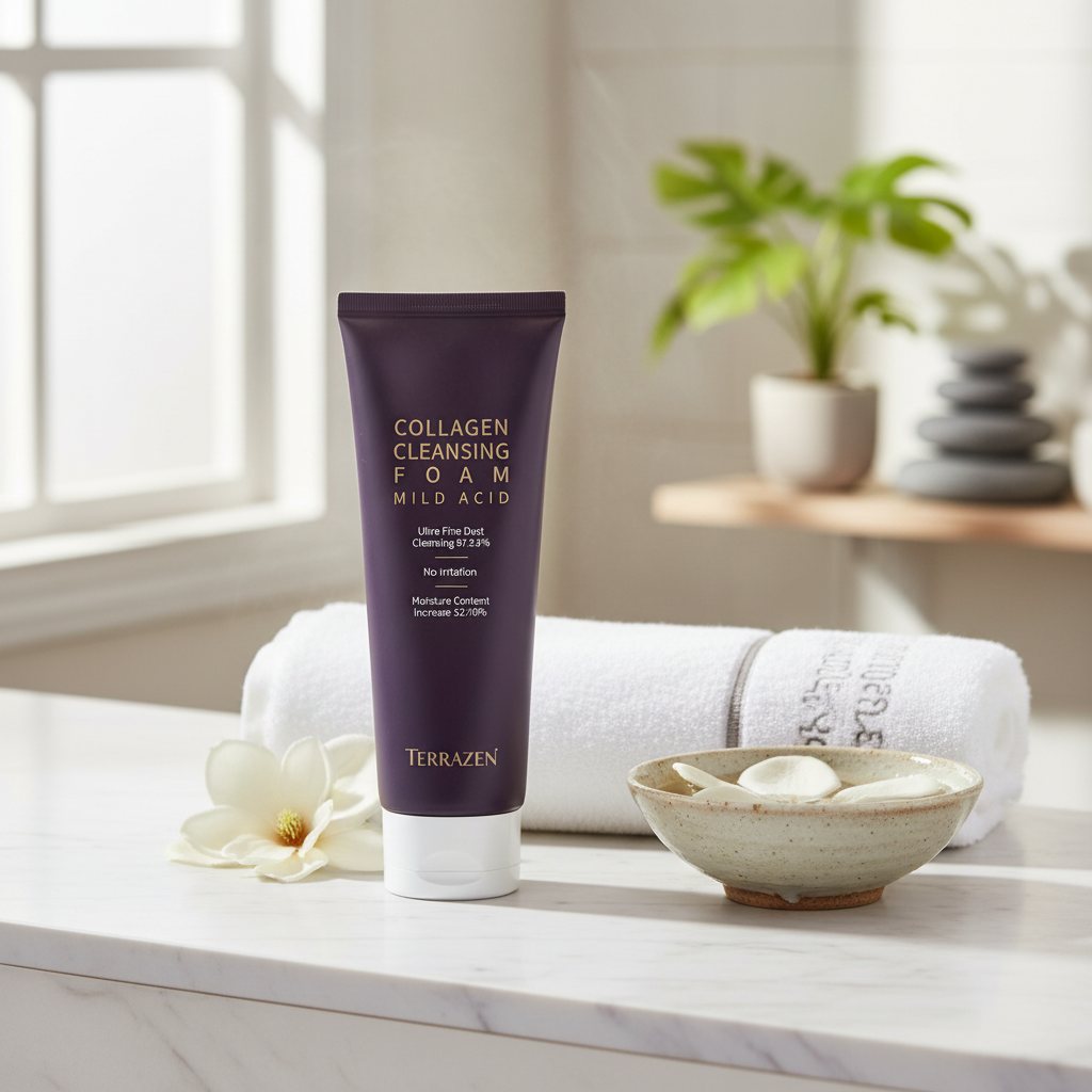 TERRAZEN - Collagen Cleansing Foam Mild Acid - Kolagenová odličovací pěna - 140 ml