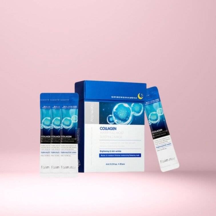 Farm Stay - Collagen Water Full Moist Sleeping Mask - Hydratační kolagenová noční maska - 20 ks