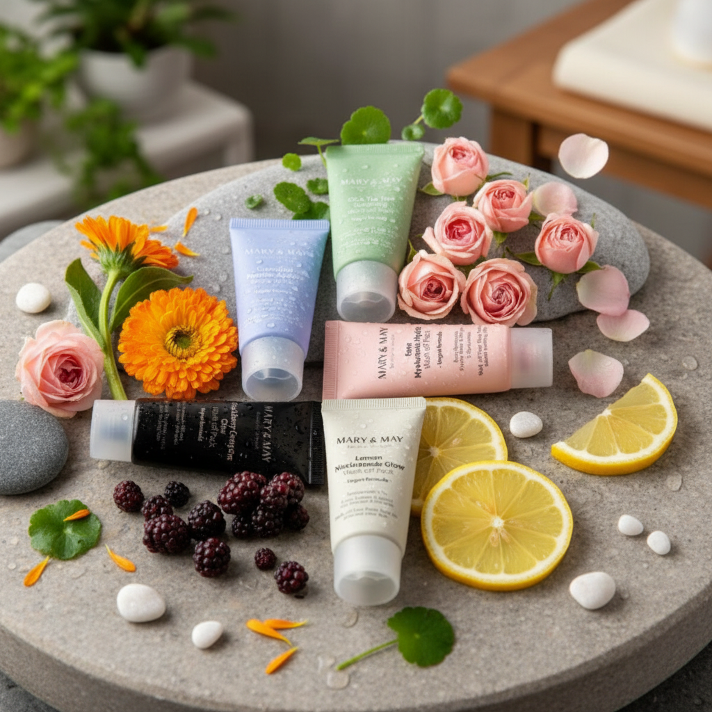 Mary & May - Vegan Wash Off Mask Mini Gift Set - Dárkový set smývatelných masek - 5 x 30 ml