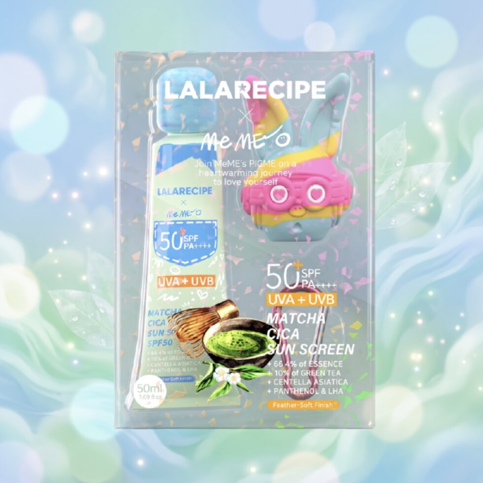 LALARECIPE - Matcha Cica Sunscreen – Zklidňující opalovací krém s matchou a cicou - 50 ml