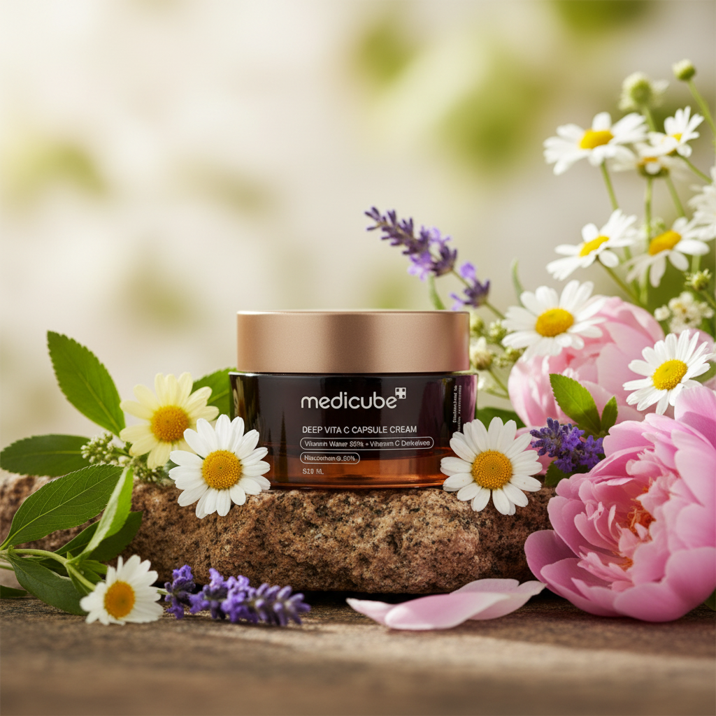 Medicube - Deep Vita C Capsule Cream - Rozjasňující a zpevňující krém s vitaminem C - 55 g