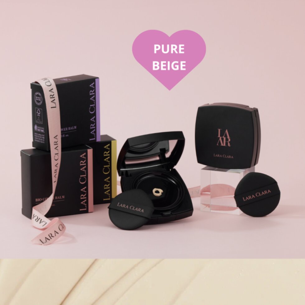 LARA CLARA - Bio Cover Balm Pure Beige - Lehký BB cushion - 15 g