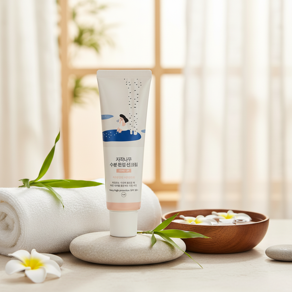 ROUND LAB - Birch Juice Moisturizing Tone Up Facial Cream - Rozjasňující pleťový krém s březovou šťávou - 50 ml