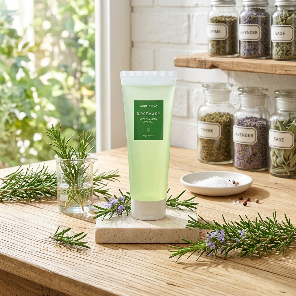 AROMATICA - Rosemary Scalp Scaling Shampoo - Hloubkově čisticí, povzbuzující šampon s rozmarýnem - 180 ml