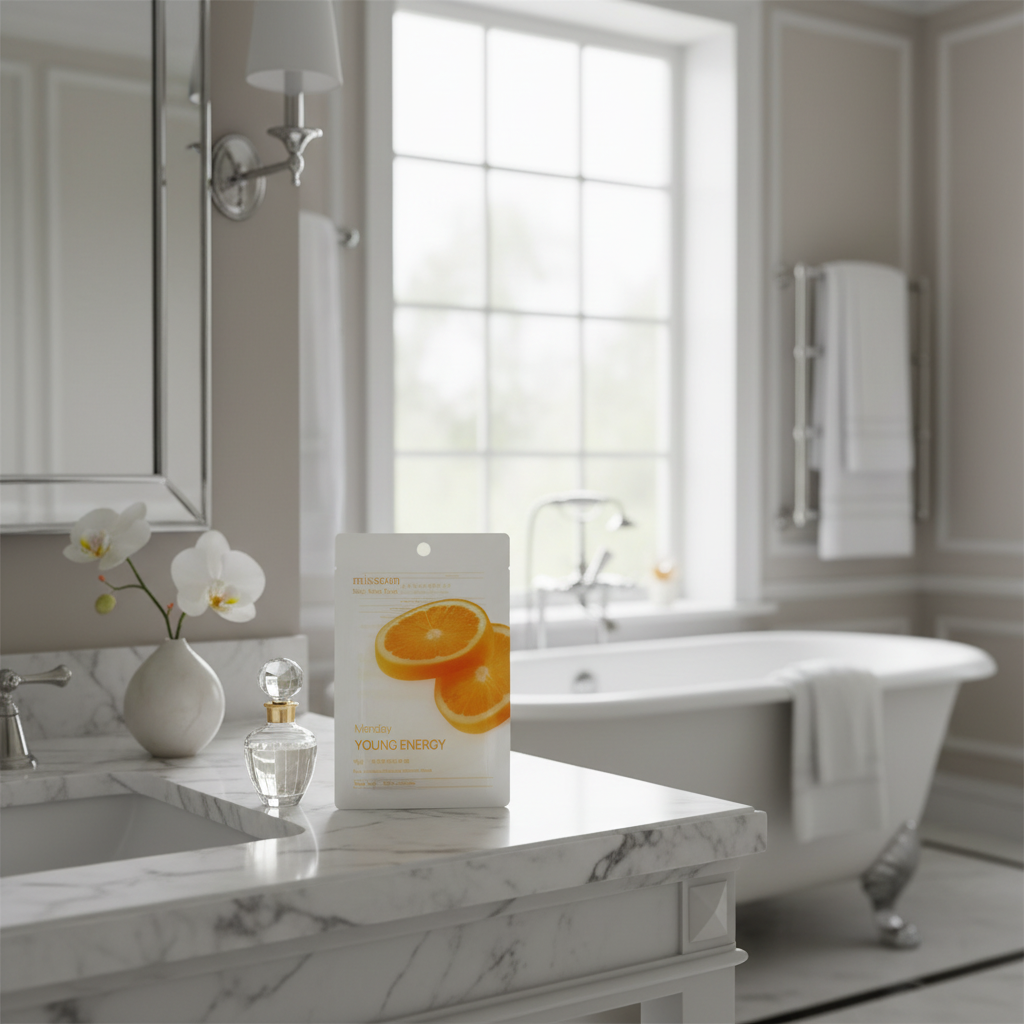 MIXSOON - Daily Mask Pack Monday Young Energy - Plátýnková maska s galactomyces a vitaminem C pro rozjasnění - 20 ml