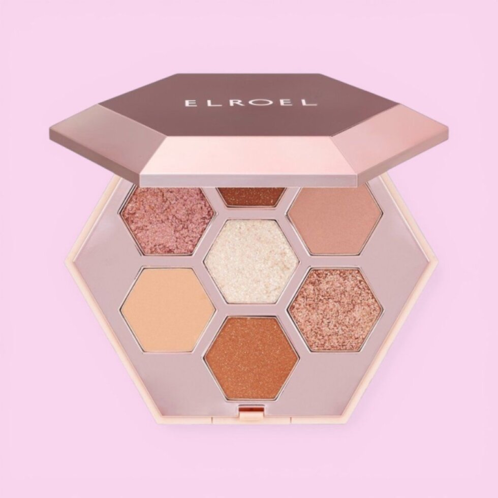 ELROEL - Barely Mood Shadow Palette 02 Pale Rose - Paletka očních stínů v jemných růžových tónech - 8,7 g