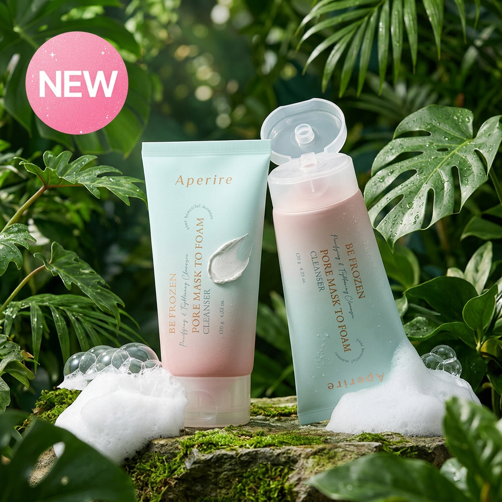 APERIRE - Be Frozen Pore Mask To Foam Cleanser - Čisticí pěnový cleanser na póry pro čistou pleť - 120 g