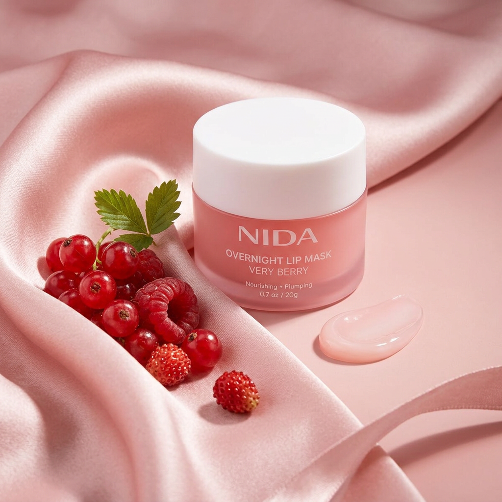NIDA - Overnight Lip Mask - Noční maska na rty Very Berry - 20 g