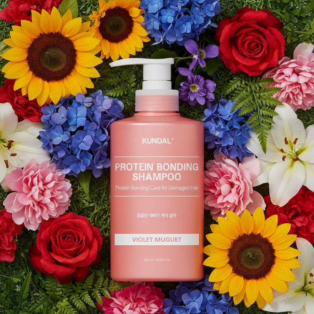 Kundal Protein Bonding Damage Care Shampoo - Proteinový šampon VIOLET MUGUET - 500 ml