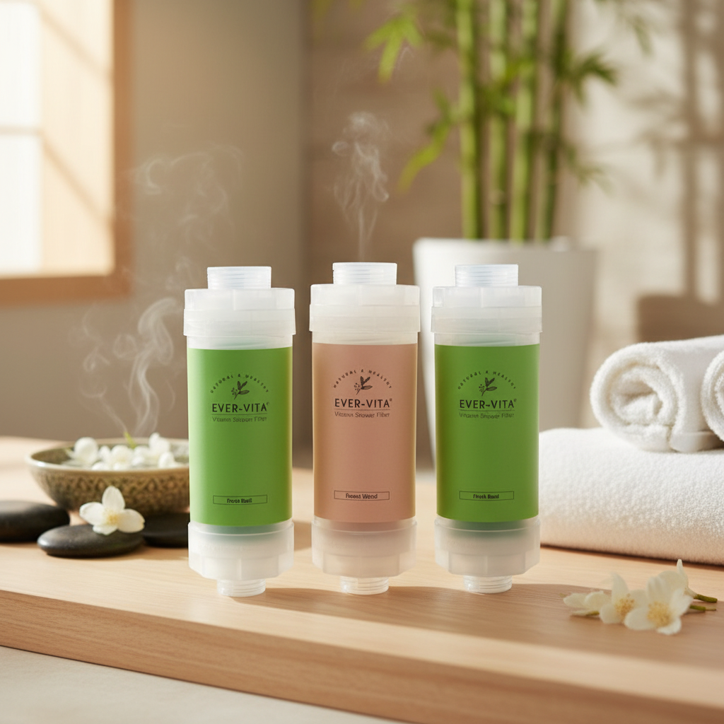 EVER VITA - Vitamínové filtry do sprchy - Bazalka, jasmín a dřevo - SET 3 ks