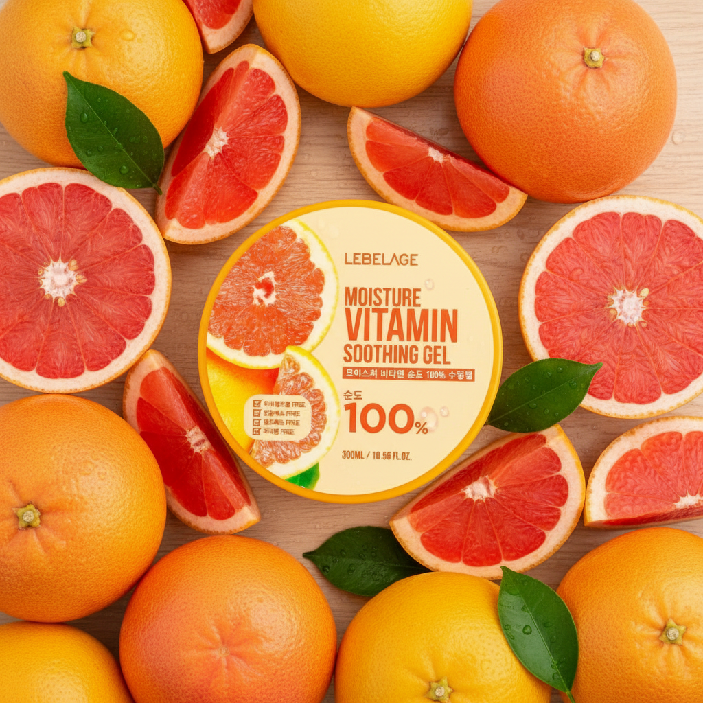 LEBELAGE - Moisture Vitamin Purity 100% Soothing Gel - Univerzální hydratační gelový krém s grapefruitem - 300 ml