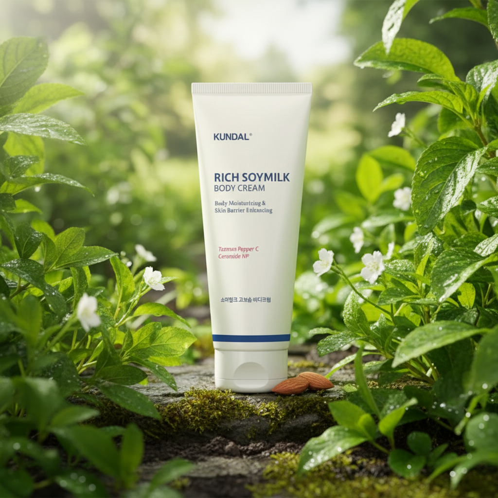 Kundal Rich Soy Milk Body Cream - Vyživující tělový krém se sójovým mlékem a ceramidy MELLOW VANILA - 150 ml