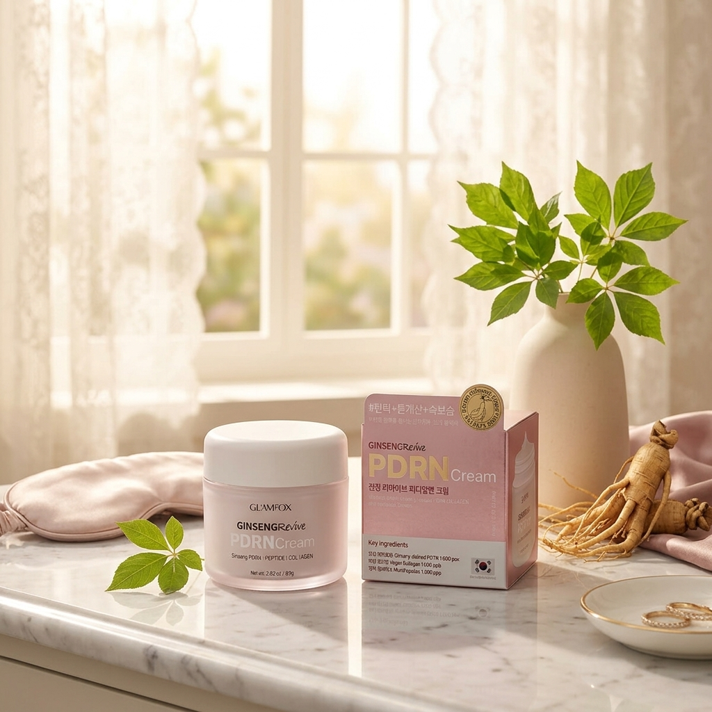 GLAMFOX - Ginseng Revive PDRN Cream - Obnovující pleťový krém se ženšenem a PDRN - 80 ml