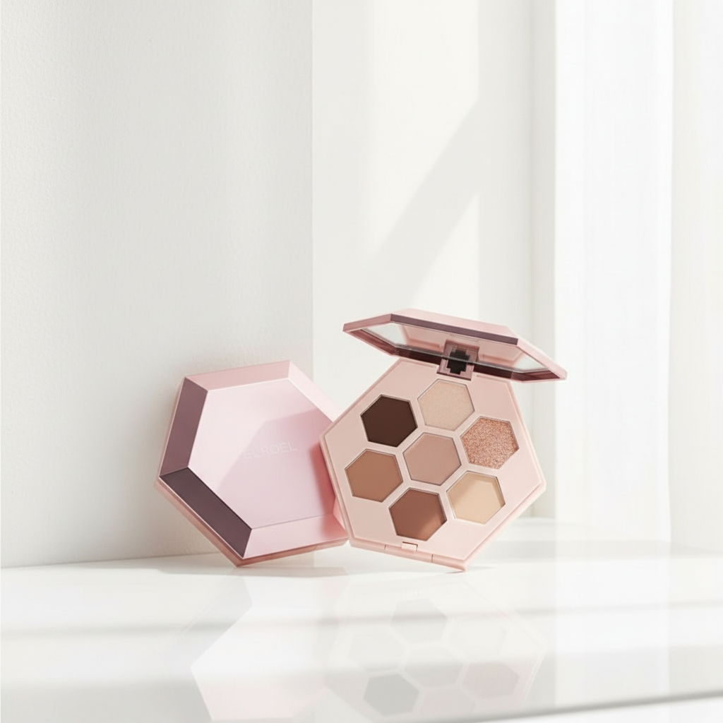 ELROEL - Barely Mood Shadow Palette 01 Brown Mauve - Paletka očních stínů v jemných tónech - 8,7 g