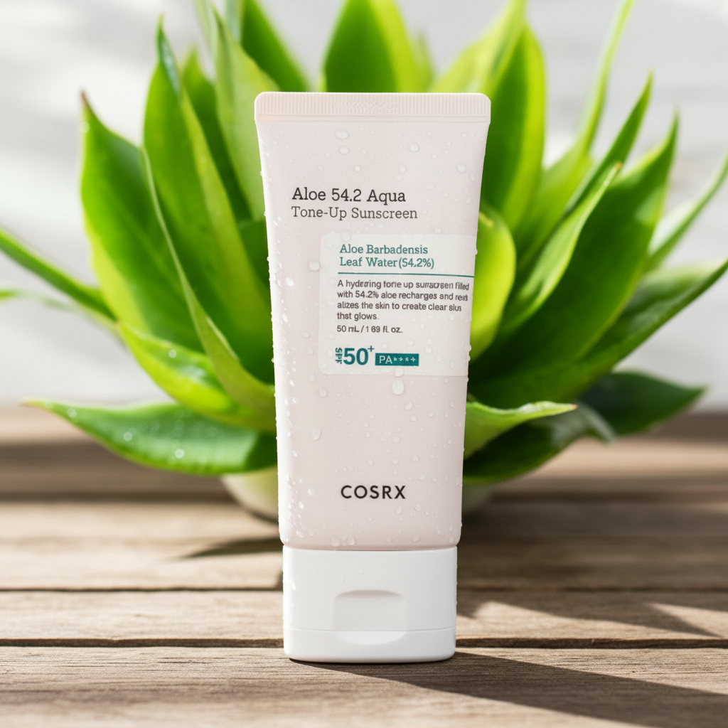 COSRX Aloe 54.2 Aqua Tone-Up Sunscreen SPF50+/PA++++ - Hydratační SPF krém s rozjasňujícím účinkem - 50 ml