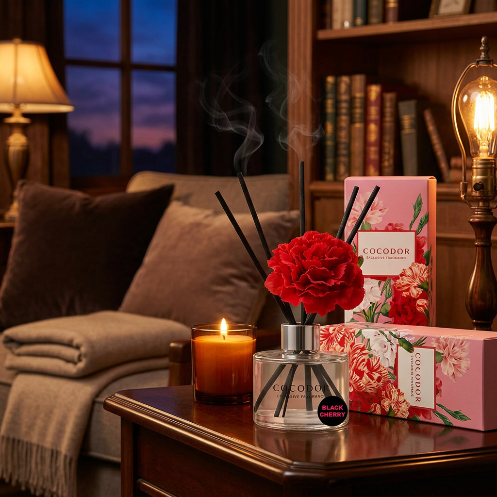 COCODOR - Carnation Diffuser Black Cherry - Difuzér s karafiátem a vůní černé třešně - 120 ml
