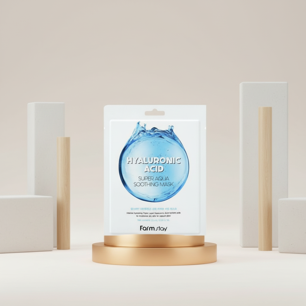 Farm Stay - Hyaluronic Acid Super Aqua Soothing Mask - Hluboce hydratační maska s kyselinou hyaluronovou - 25 ml