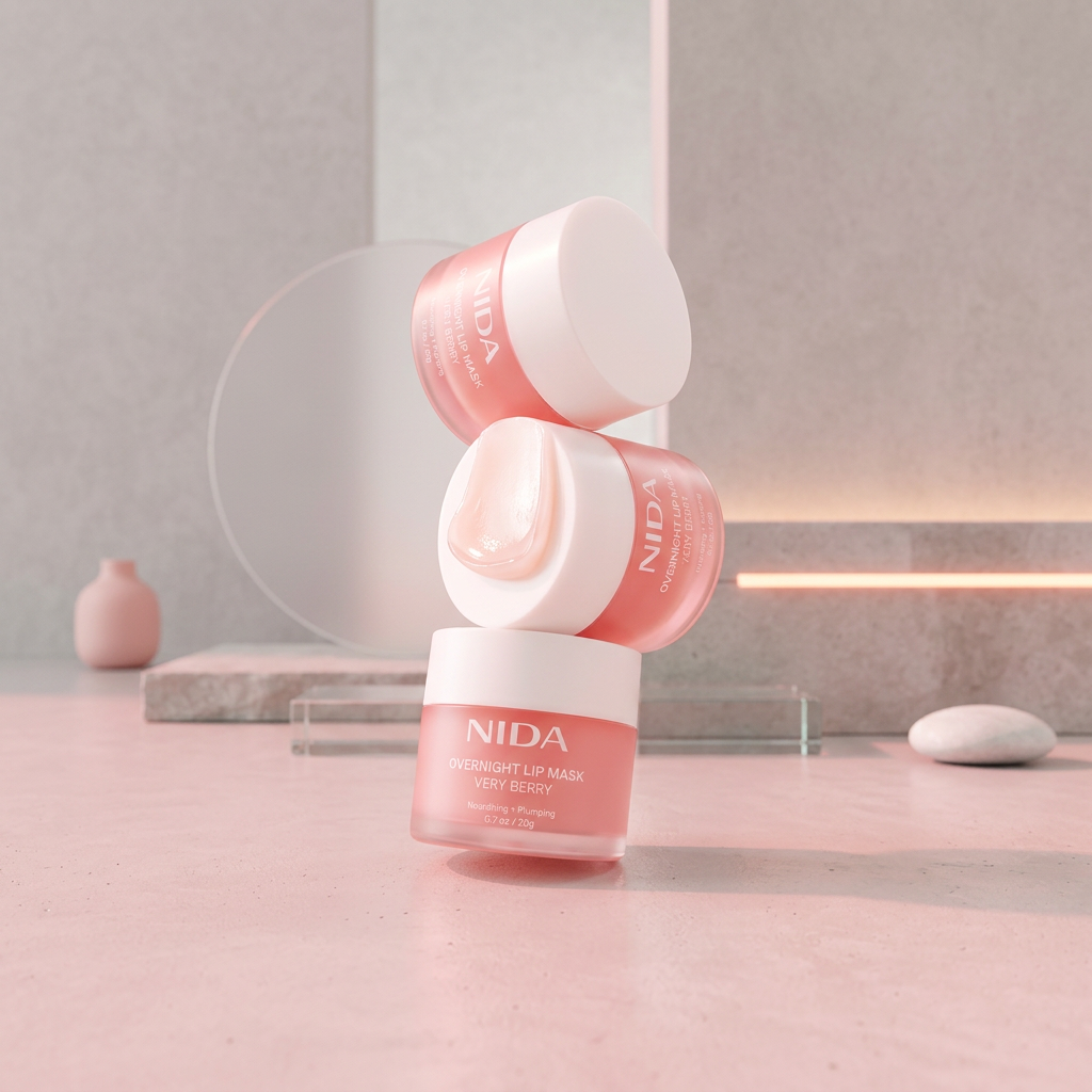 NIDA - Overnight Lip Mask - Noční maska na rty Very Berry - 20 g