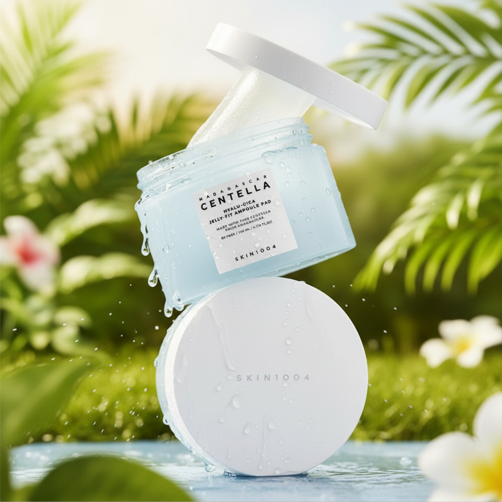 SKIN1004 - Madagascar Centella Hyalu-Cica Jelly-Fit Ampule Pad - Hyalu‑Cica gelové ampulové polštářky - 60 ks