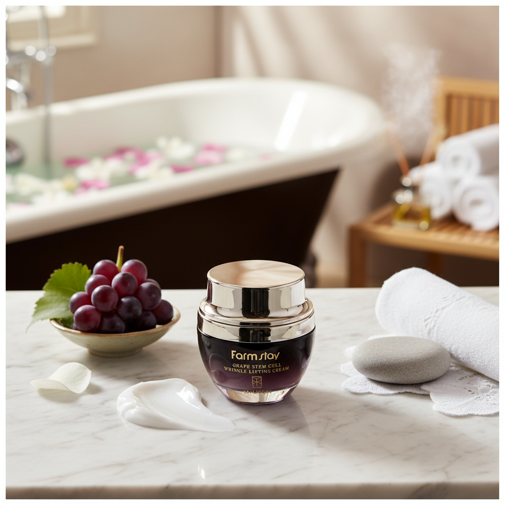 Farm Stay - Grape Stem Cell Wrinkle Reparing Eye Cream - Omlazující oční krém s hroznovými kmenovými buňkami - 50 ml