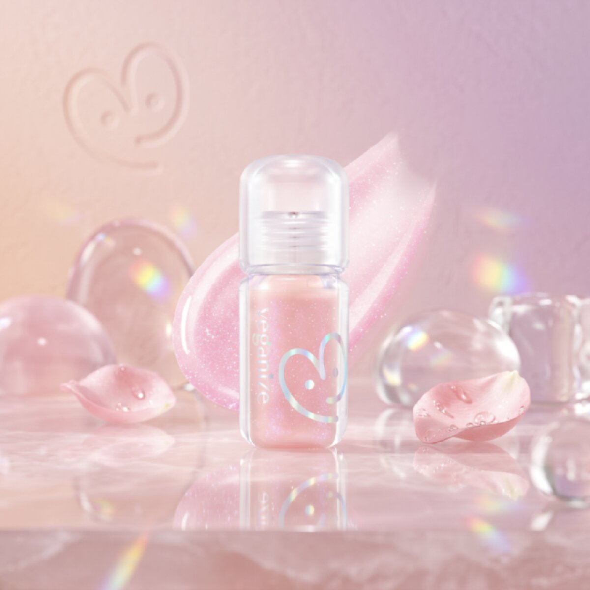 VEGANIZE - 4D Jewelshine Lip Oil Pearl Gloss 02 Fairy Pink - Třpytivý olej na rty s perleťovým leskem - 4 g