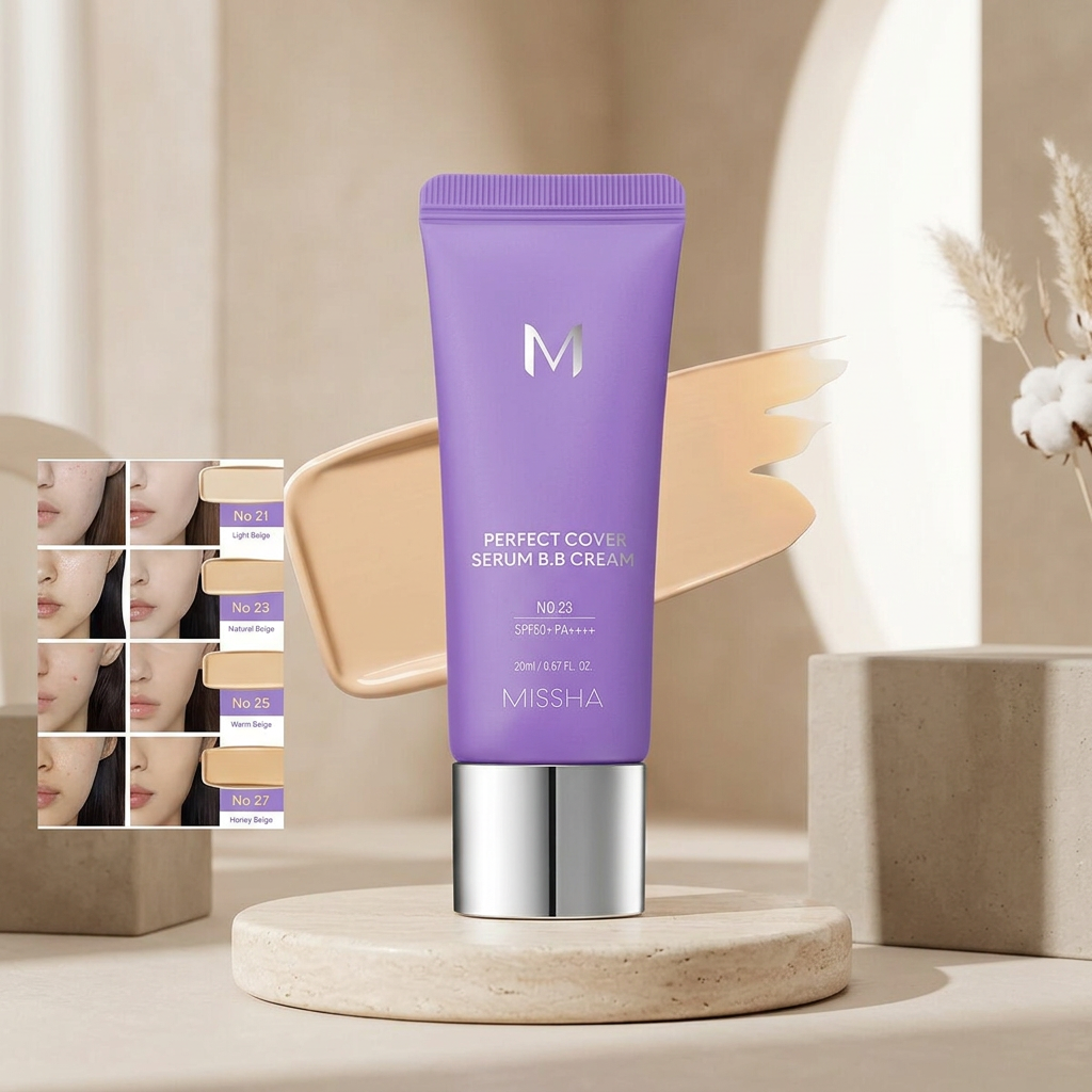 MISSHA - Perfect Cover Serum BB Cream SPF50+ PA++++ - Pečující BB sérum s SPF #23 Natural Beige - 50 ml