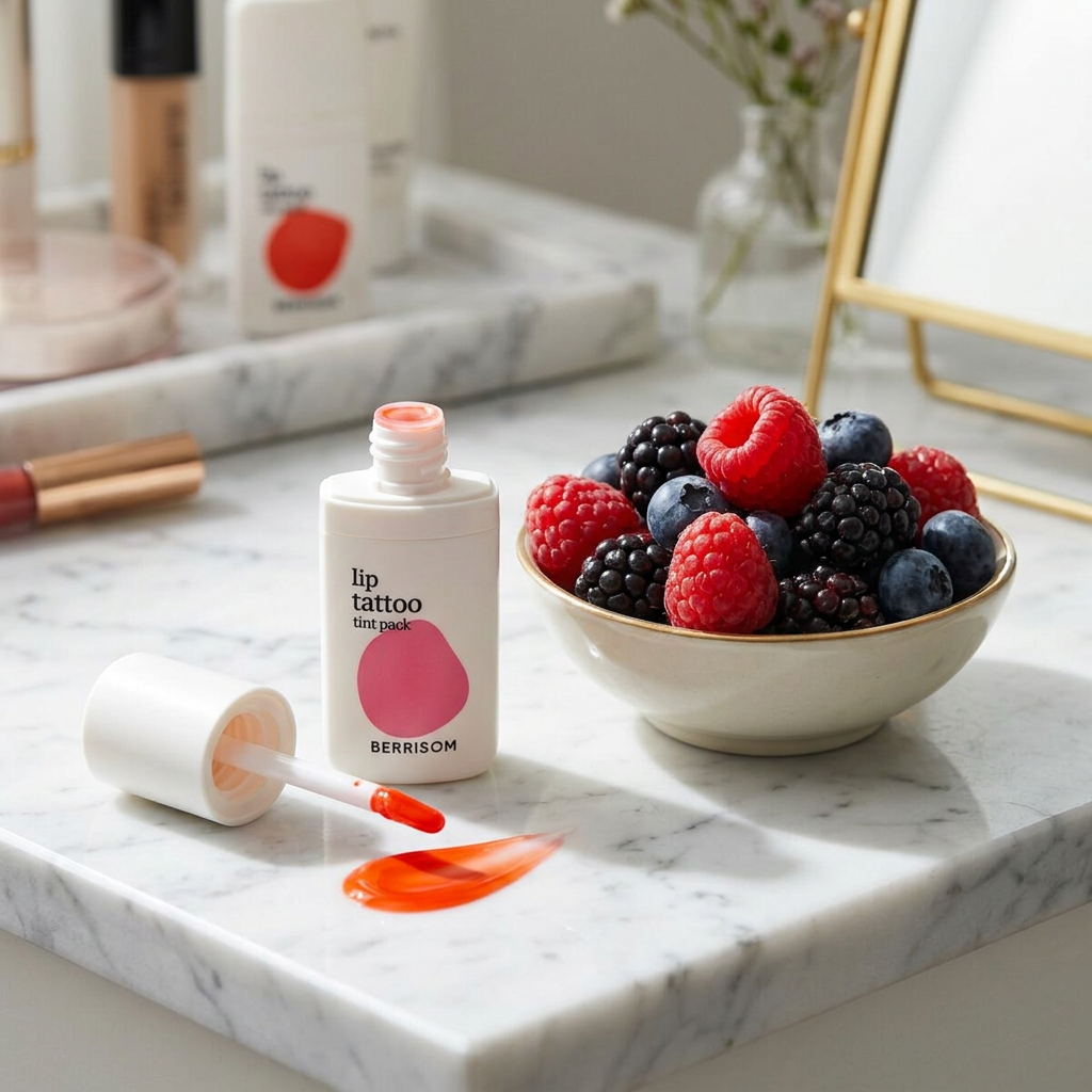 BERRISOM - Water Plumping Lip Tattoo 04 Berry Pink - Dlouhotrvající hydratační slupovací tint na rty - 6 g