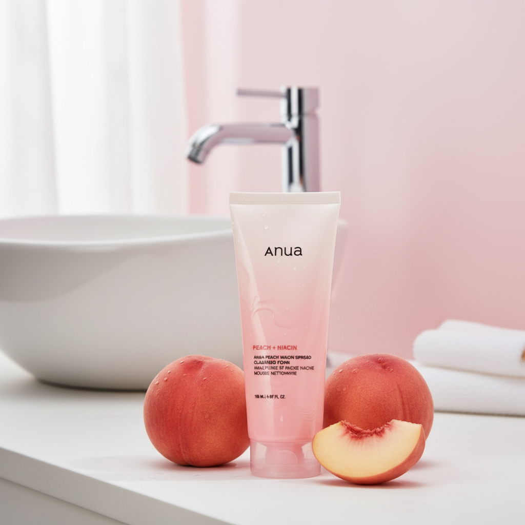 ANUA - Peach Niacin Spread Cleansing Foam - Jemná pěnová čisticí emulze s broskví a niacinamidem - 150 ml