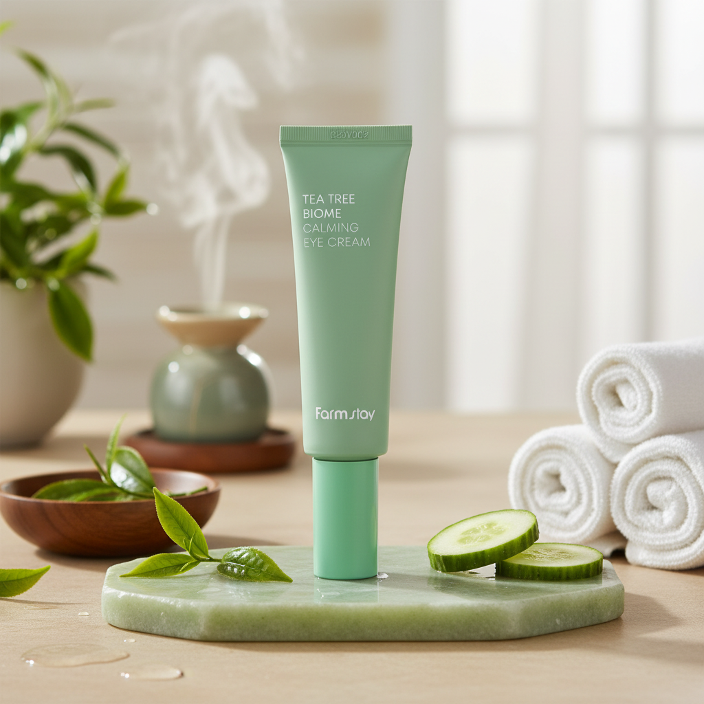 Farm Stay - Tea Tree Biome Calming Eye Cream - Zklidňující oční krém s extraktem z čajovníku - 50 ml