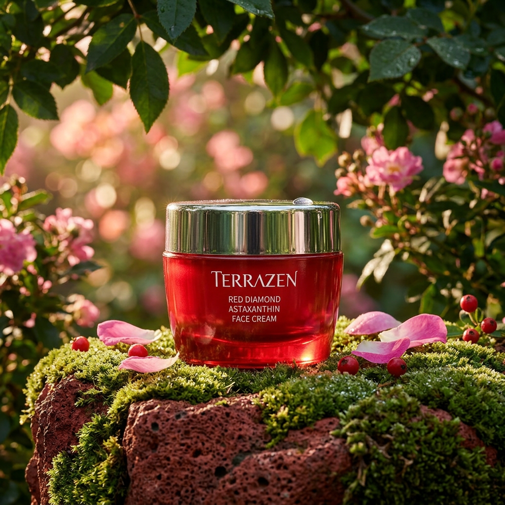 TERRAZEN - Red Diamond Astaxantihin Face Cream - Luxusní antioxidační a protivráskový pleťový krém - 50 ml