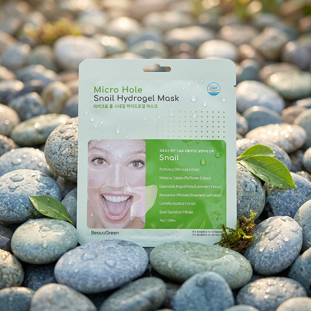 Beauugreen - Micro Hole Snail Hydrogel Mask - Plátýnková hydrogelová maska se šnekem - 30 ml