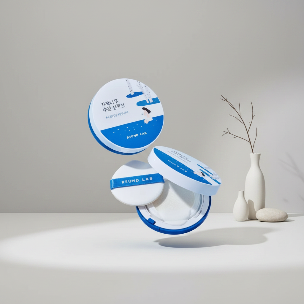 ROUND LAB - Birch Juice Moisturizing Sun Cushion - Hydratační opalovací cushion s březovou šťávou SPF 50+ PA++++ - 15 g