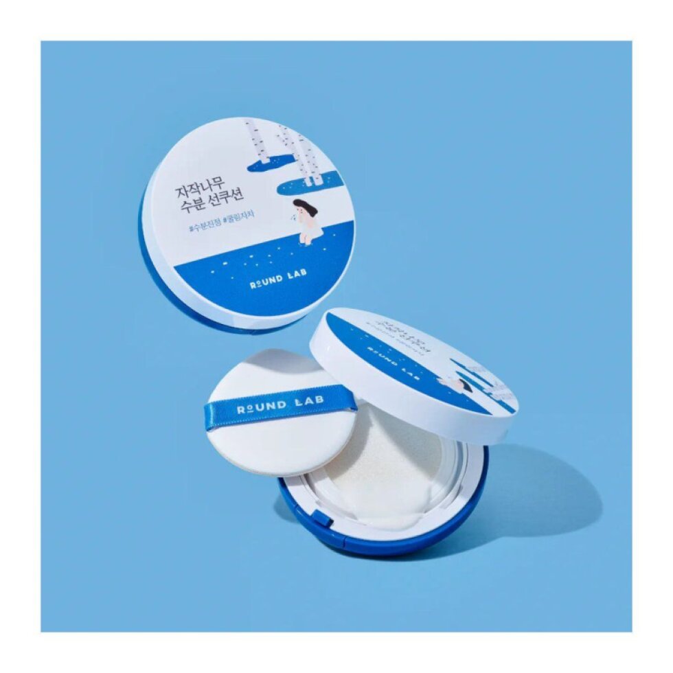 ROUND LAB - Birch Juice Moisturizing Sun Cushion - Hydratační opalovací cushion s březovou šťávou SPF 50+ PA++++ - 15 g