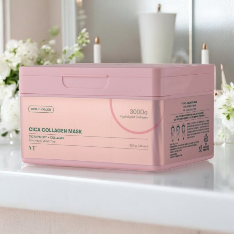 VT - Cica Collagen Mask - Zpevňující kolagenové plátýnkové masky s centelou - 30ks/ 320 g