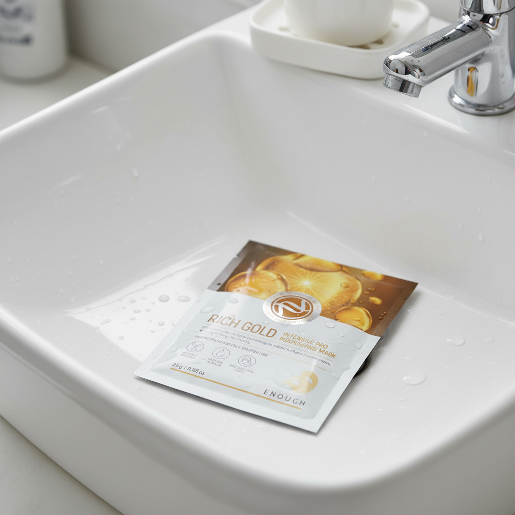 ENOUGH - Rich Gold Intensive Pro Nourishing Mask - Intenzivní, vyživující, plátýnková maska - 25 g