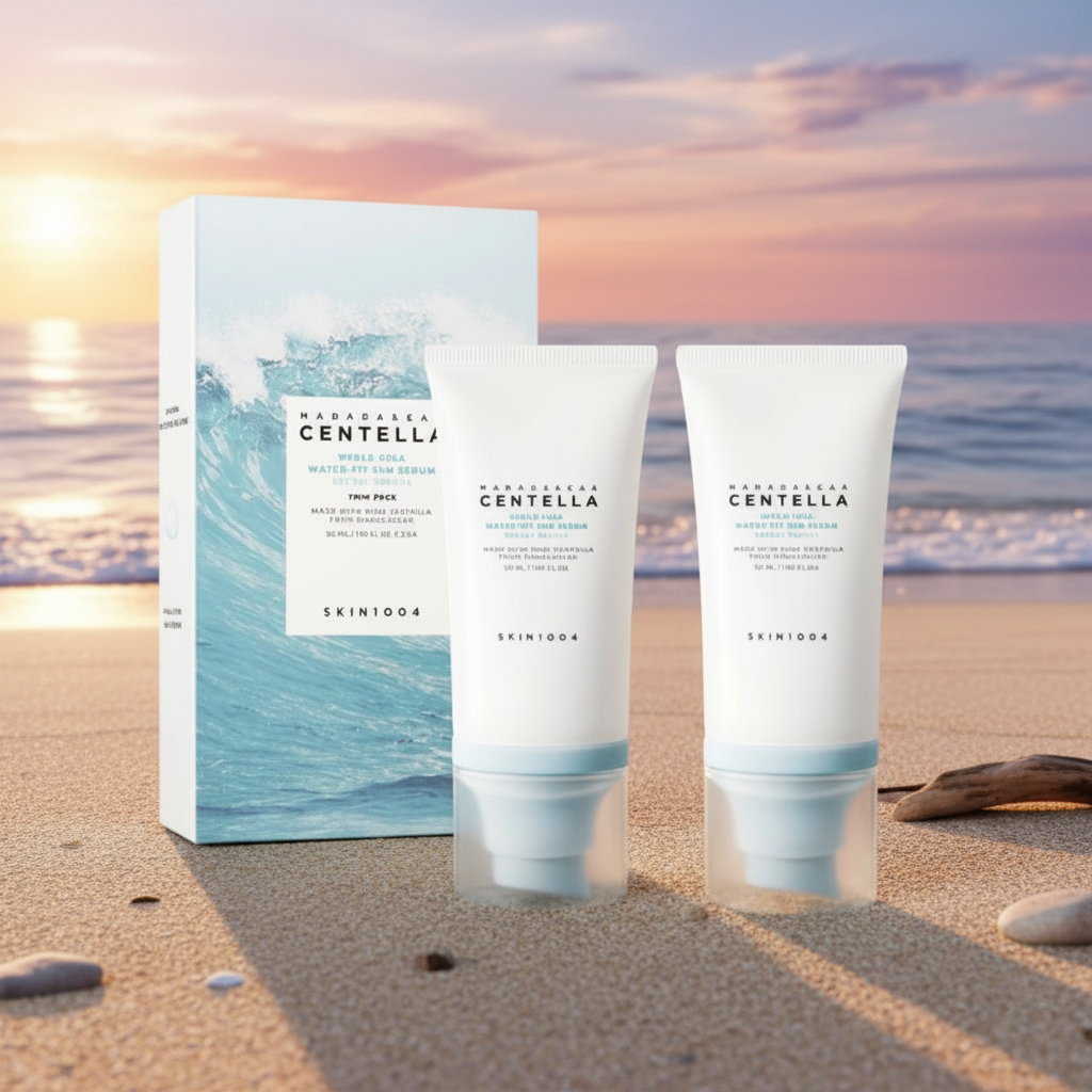 SKIN1004 - TWIN PACK Madagascar Centella Hyalu-Cica Water-Fit Sun Serum SPF50+ PA++++ - Hydratační duo SPF krémů - 2x50 ml