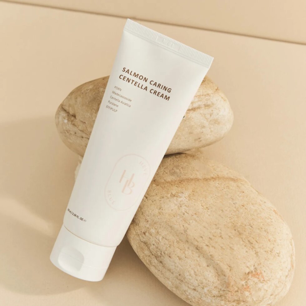 HEVEBLUE - Salmon Caring Centella Cream - Regenerační hydratační krém s PDRN a pupečníkem asijským - 50 ml