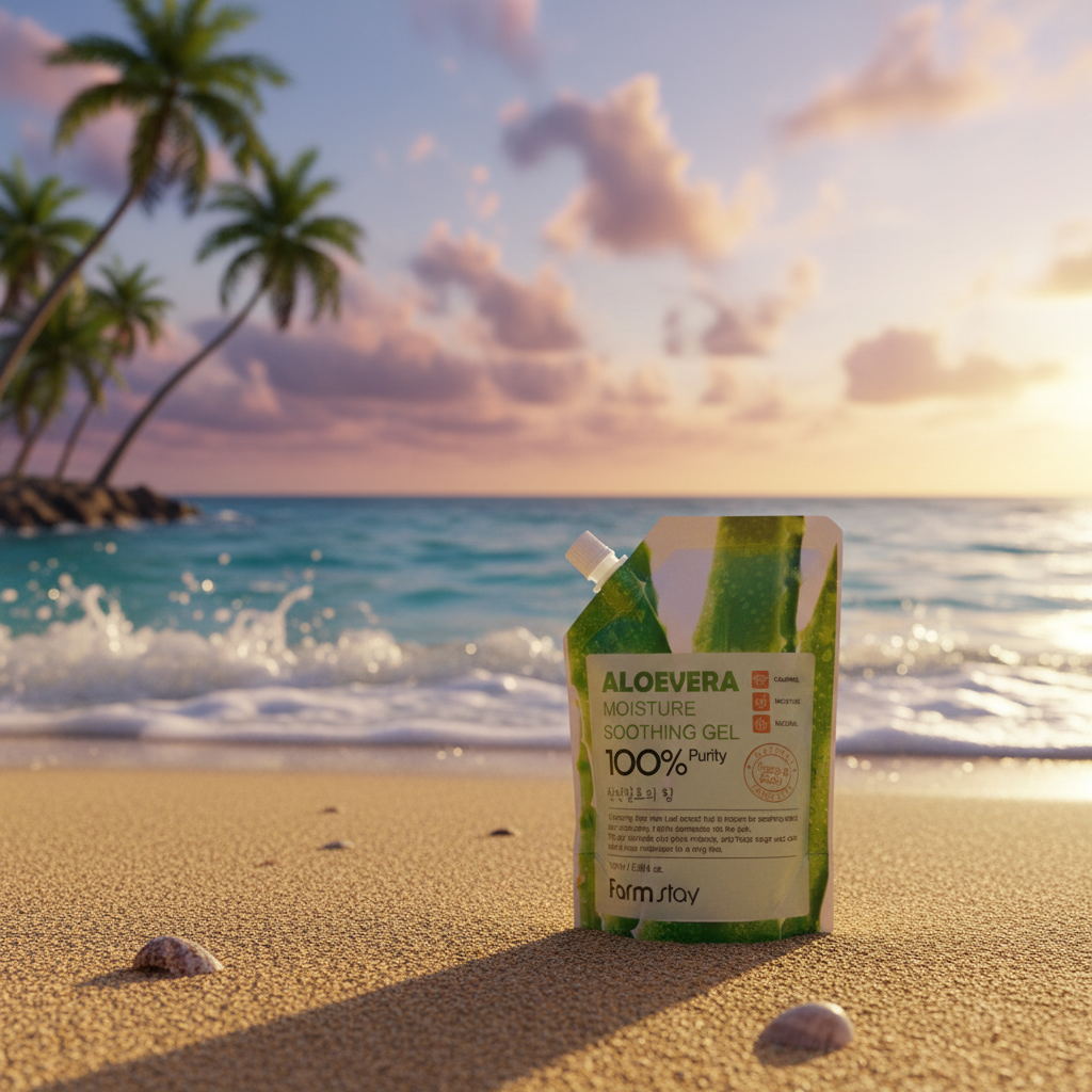 Farm Stay - Aloe Vera Moisture Soothing Gel Pouch - Multifunkční gel s extraktem z aloe vera - 100 ml