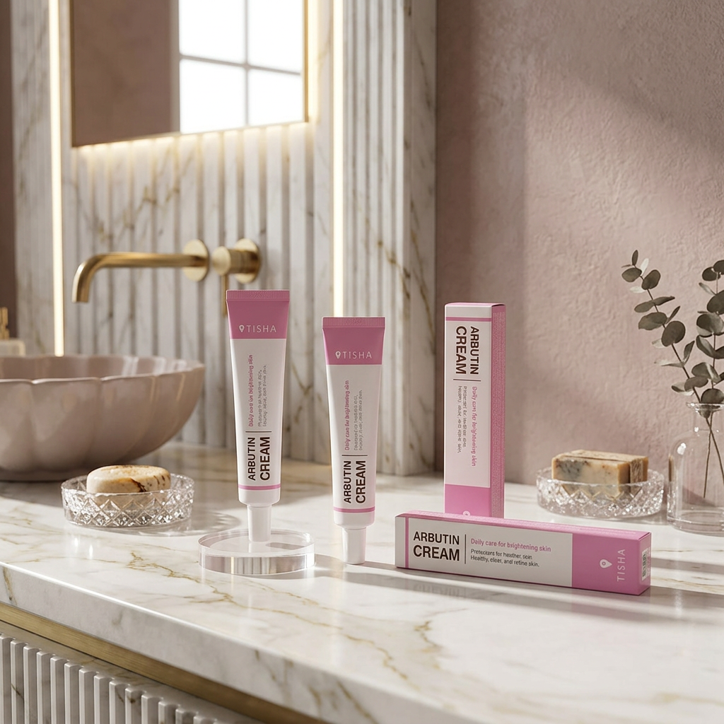 TISHA - Arbutin Cream - Rozjasňující krém s arbutinem proti pigmentovým skvrnám - 40 g