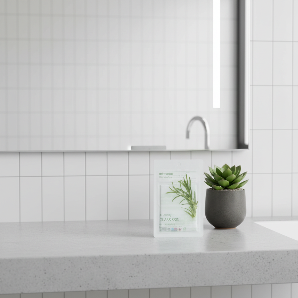 MIXSOON - Daily Mask Pack Tuesday Glass Skin - Plátýnková maska s touluní s rozmarýnem pro zdravý jas a zklidnění - 20 ml