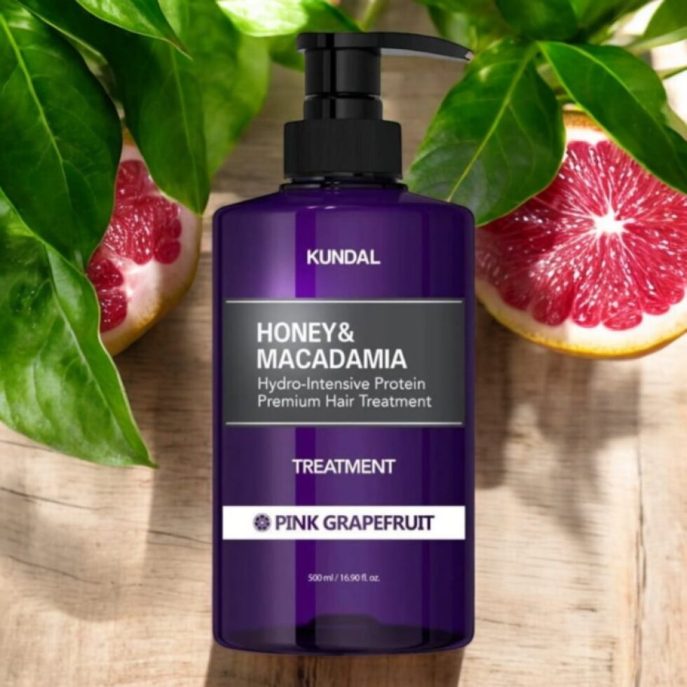 Kundal Honey&Macadamia Treatment - Hydro-intenzivní proteinová kůra na vlasy s vůní PINK GRAPEFRUIT - 500 ml