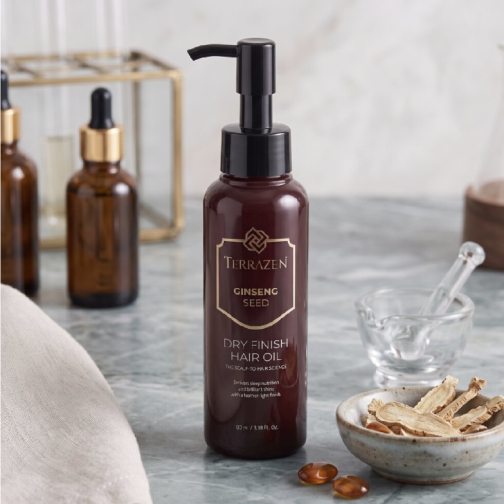 TERRAZEN - Ginseng Deed Dry Finish Hair Oil - Luxusní vlasový olej - 100 ml